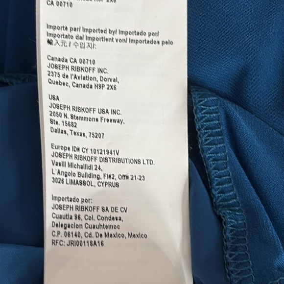 Joseph Ribkoff Cowl Neck Long Sleeve Pocket Dress in Teal - Size 8 - Picture 7 of 9